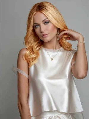 Soft-Wavy Caramel Loire Wig (Black Rooted)