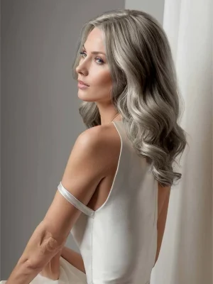 Soft-Wavy Grey Loire Wig