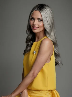 Natural Curl Light Grey Tuscany Wig