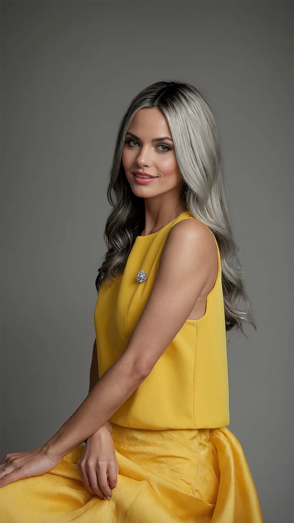 Natural Curl Light Grey Tuscany Wig